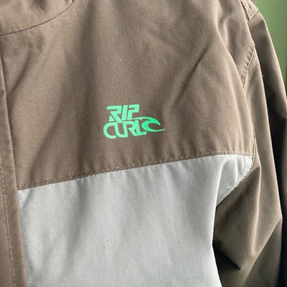 Boys' Rip Curl Jacket, Size 12, Olive, Gray and Mint - Picture 2 of 4
